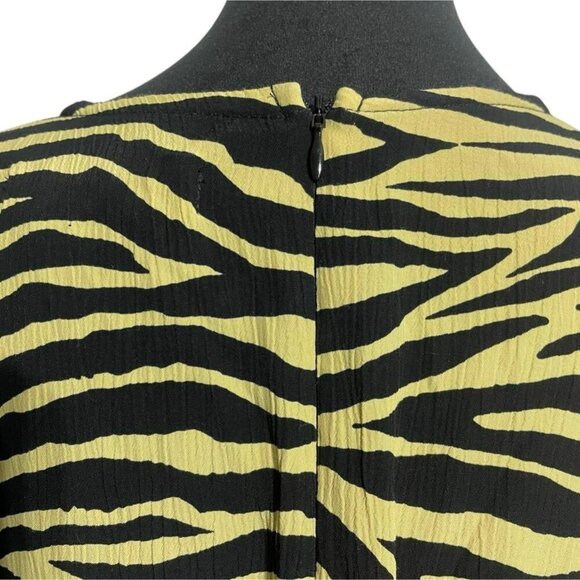 Faithfull The Brand Size 6 Ilia Dress in Pale Yellow Amaia Zebra - Picture 7 of 10